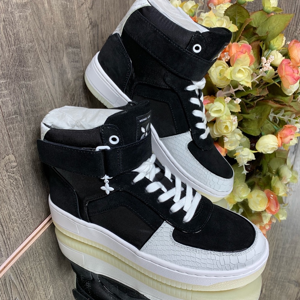 💕MICHAEL Michael Kors Jaden High Top Canvas black - Picture 4 of 8